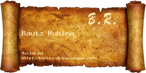 Bautz Rubina névjegykártya